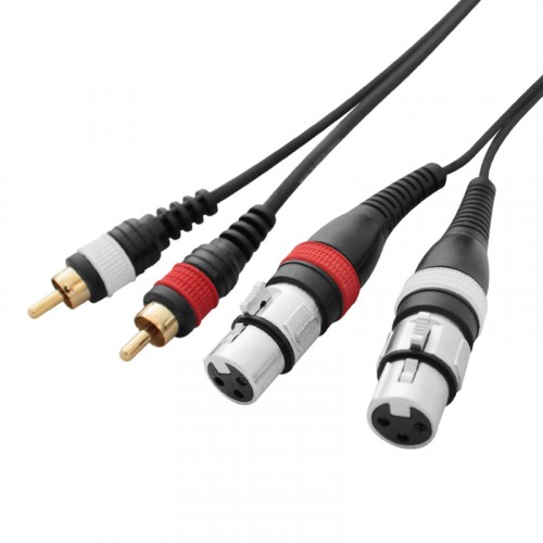 W Audio 1.5m 2 x Phono - 2 x XLR Female Cable